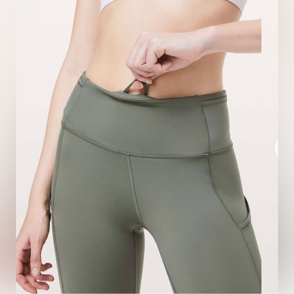 Lululemon Fast & Free 7/8 Tight II *Non-Reflective Nulux 25" Army green - Picture 6 of 10